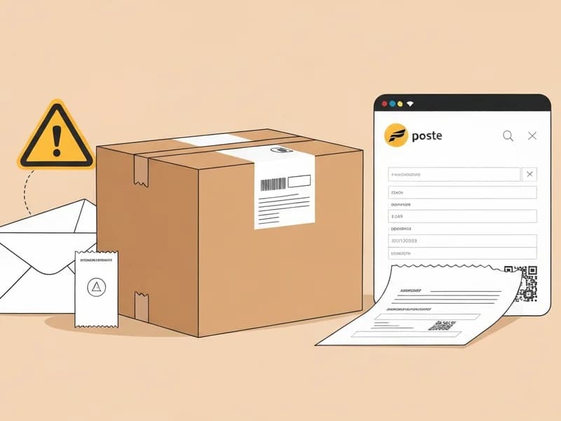 Illustrazione editoriale: SMS Poste con link falso